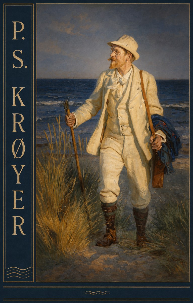 P.S. Krøyer Self-portrait by the Beach No5 - Plakat