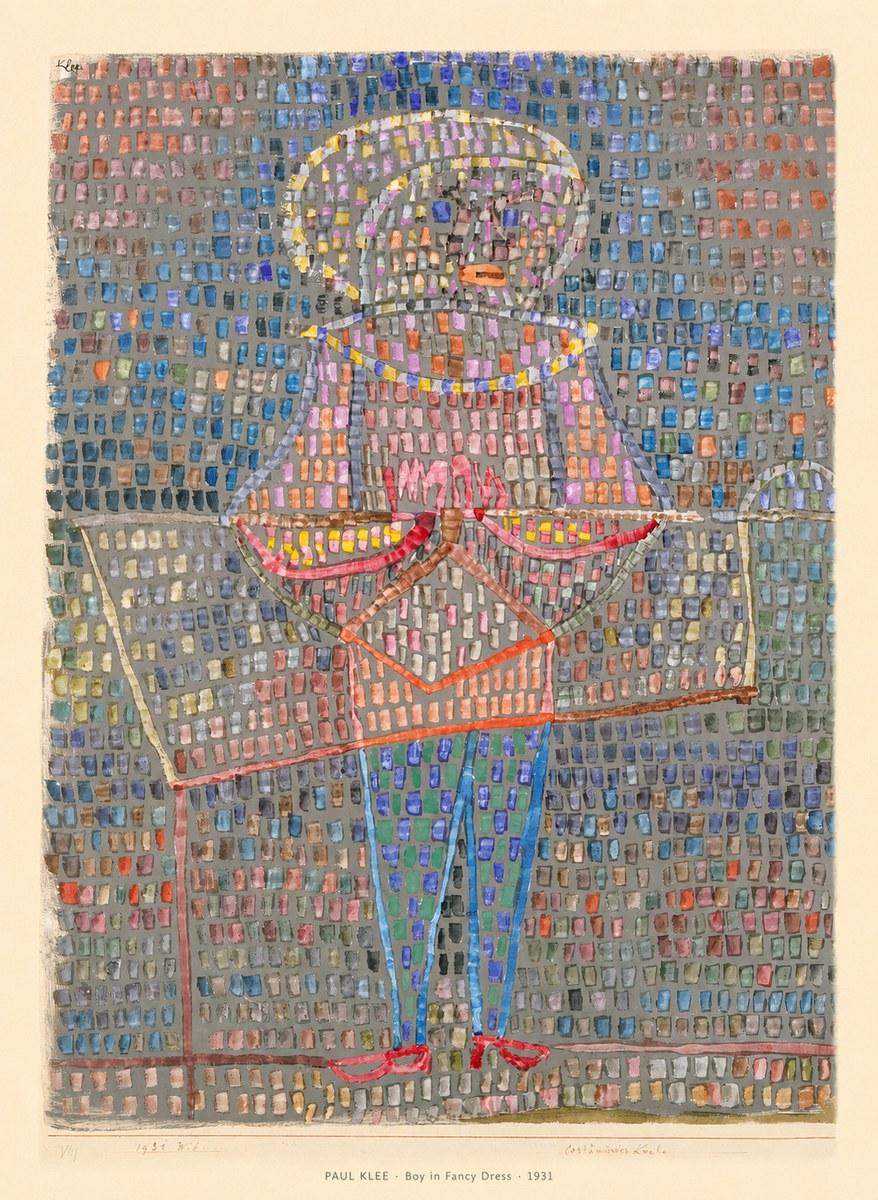 Paul Klee Boy in Fancy Dress No6 - Plakat