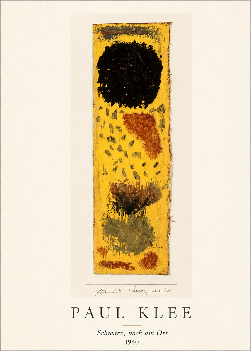 Paul Klee Schwarz, Noch Am Ort No3 - Plakat