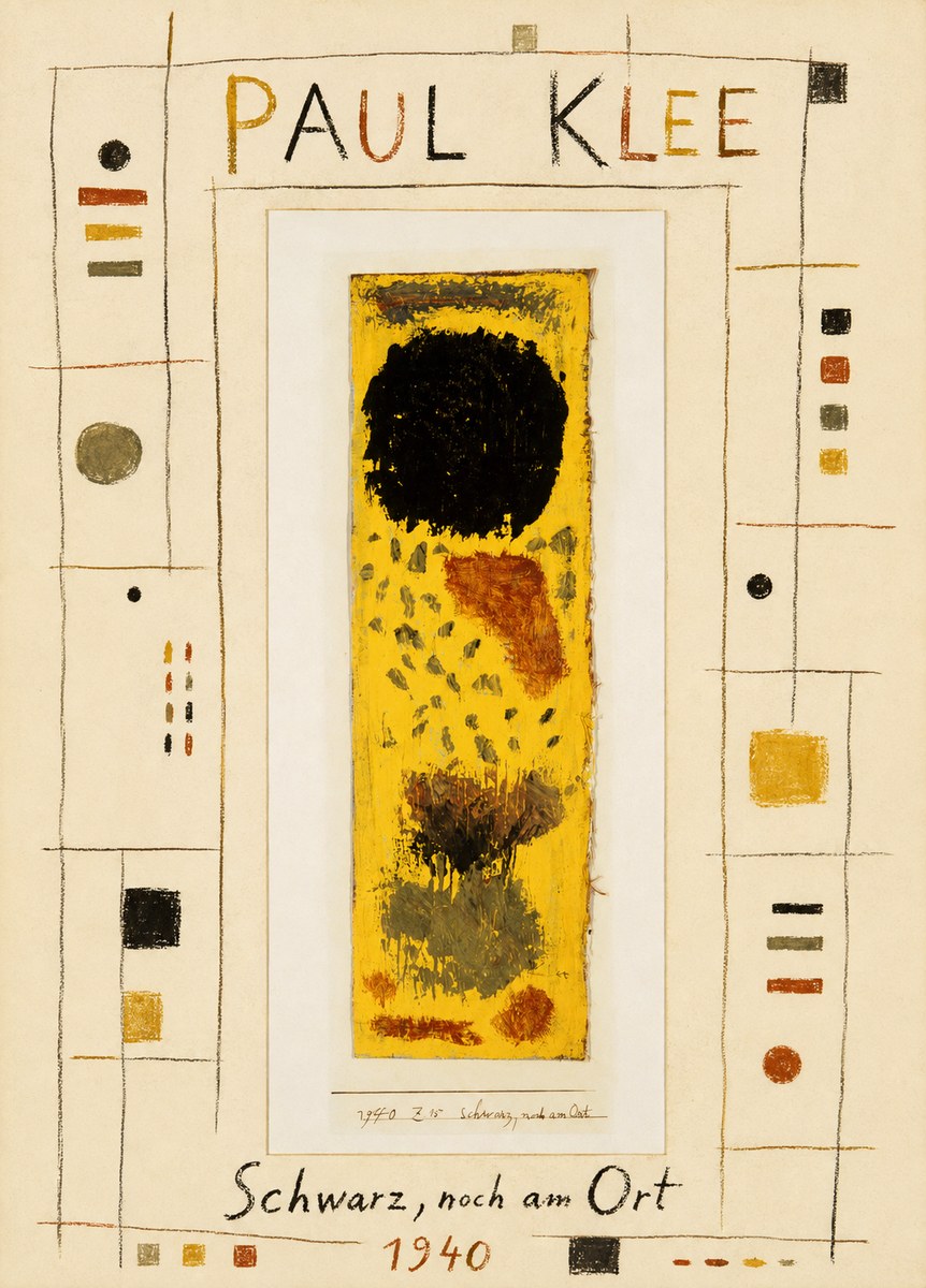 Paul Klee Schwarz, Noch Am Ort No4 - Plakat