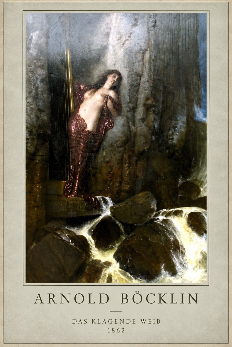 Arnold Böcklin Das Klagende Weib No2 - Plakat