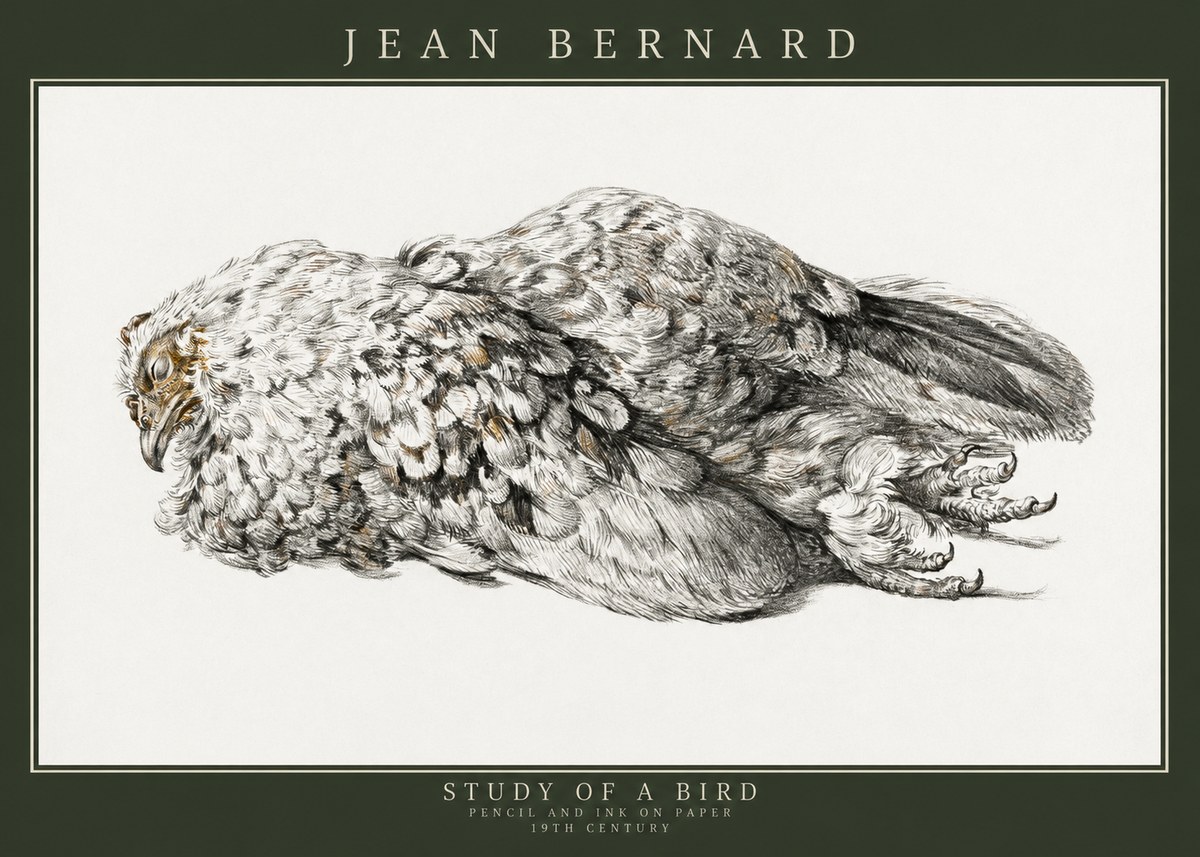 Jean Bernard Study of a Bird I No3 - Plakat