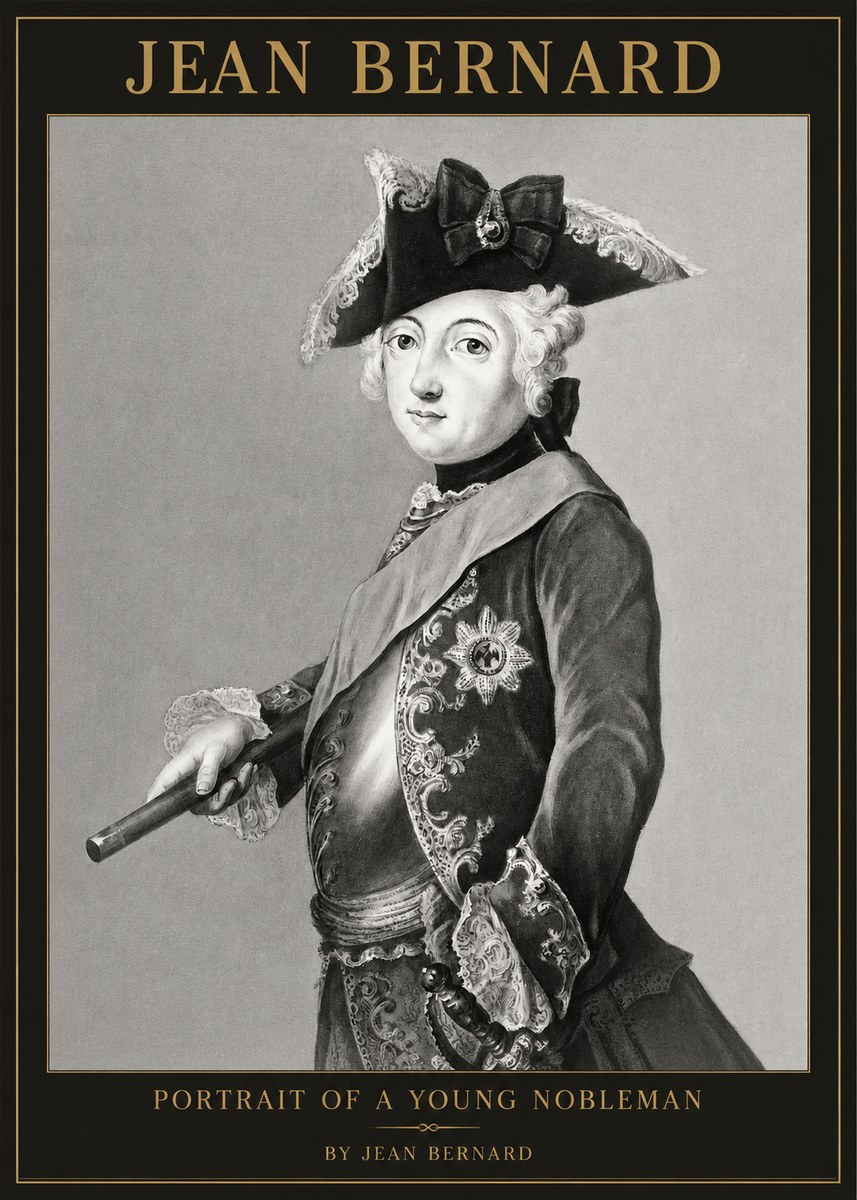Jean Bernard Portrait of a Young Nobleman No1 - Plakat