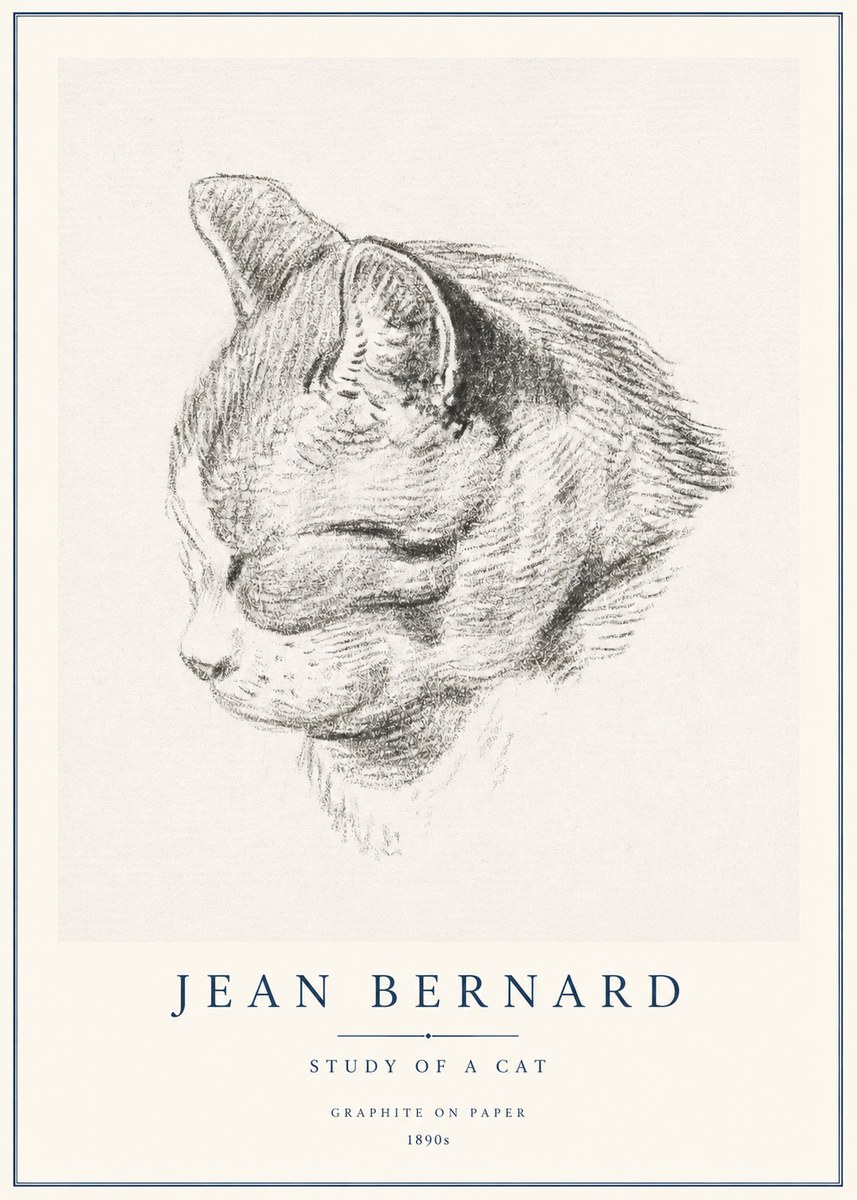 Jean Bernard Cat Study I No3 - Plakat