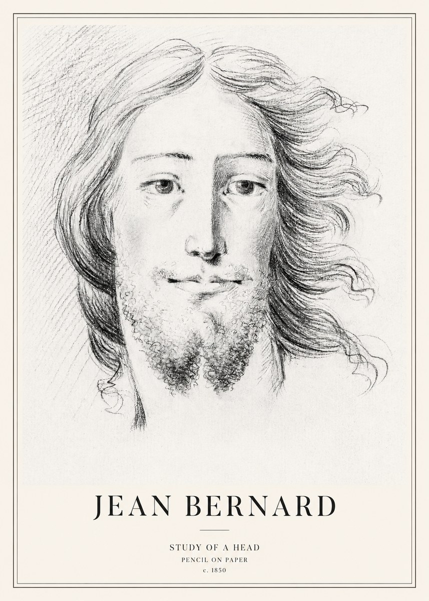 Jean Bernard Study of a Head No3 - Plakat