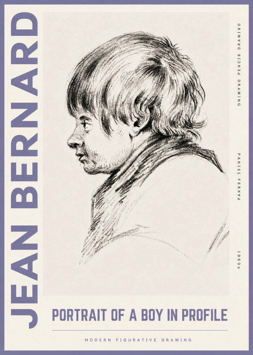 Jean Bernard Portrait Study II No6 - Plakat