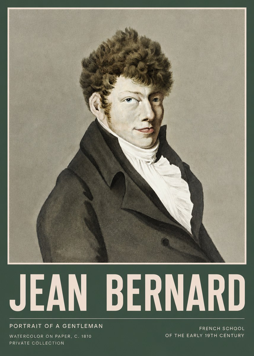 Jean Bernard Portrait of a Young Man No5 - Plakat