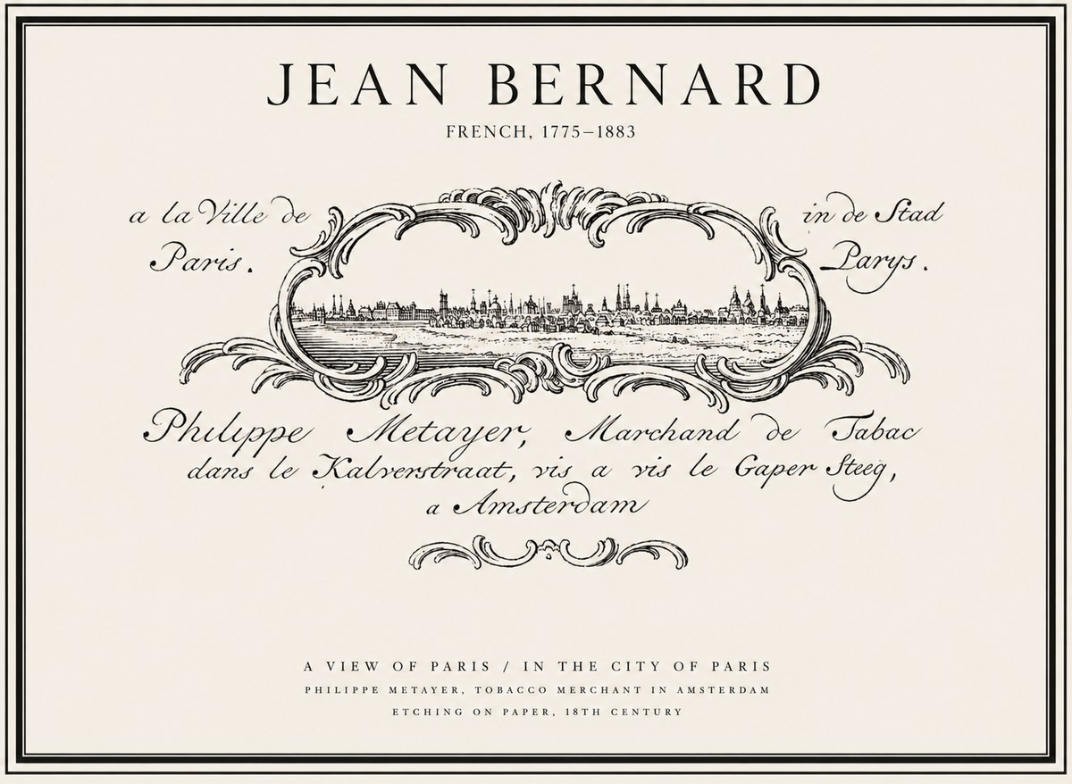 Jean Bernard A View of Paris No1 - Plakat