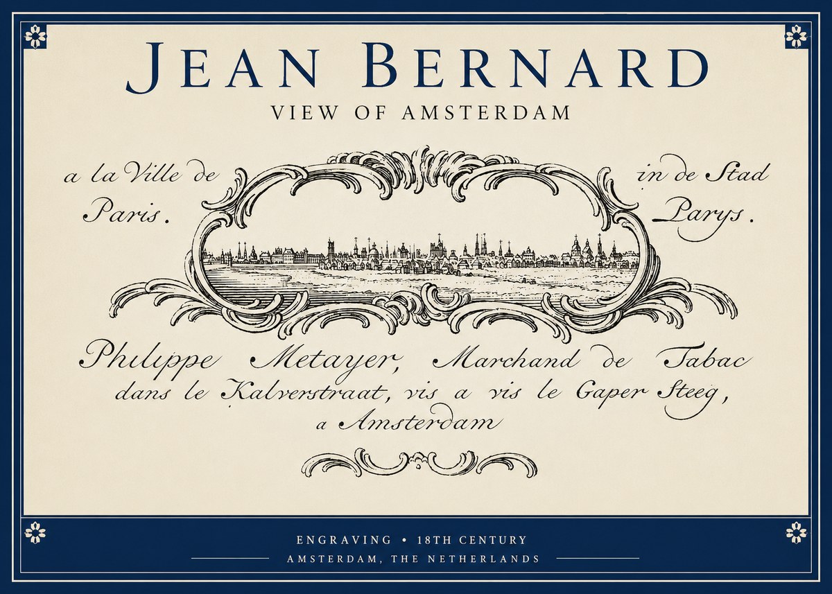 Jean Bernard A View of Paris No5 - Plakat