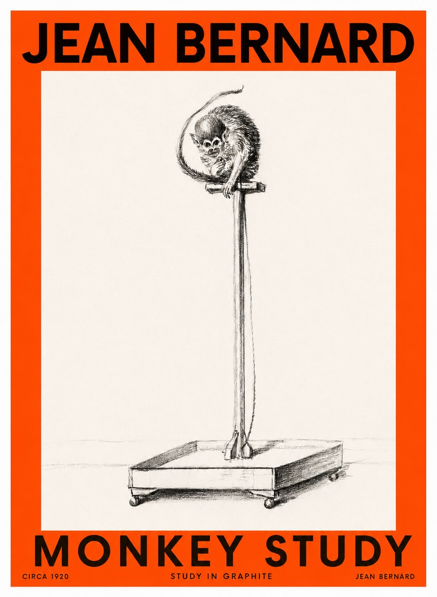 Jean Bernard Monkey Study No2 - Plakat