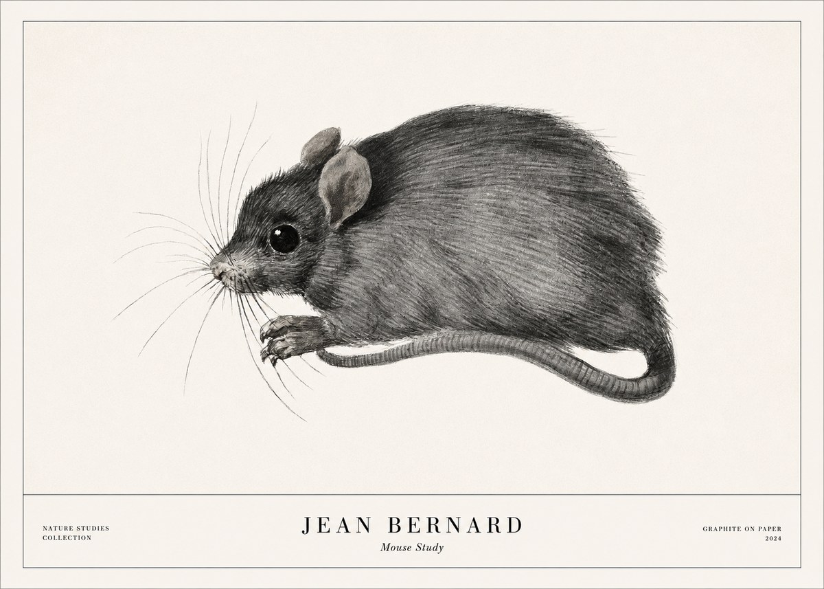Jean Bernard Mouse Study No1 - Plakat