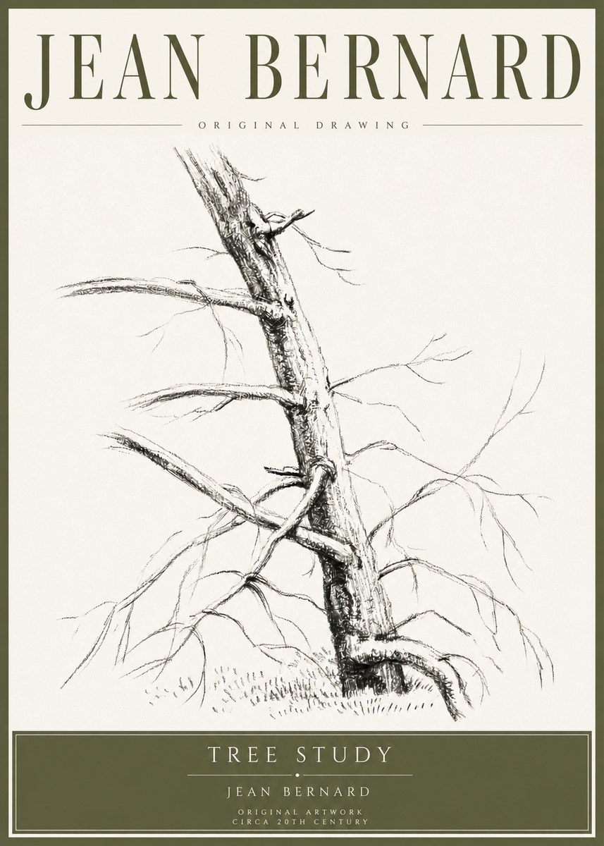 Jean Bernard Tree Study No4 - Plakat