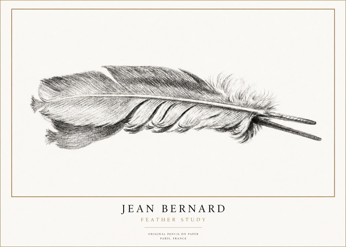 Jean Bernard Feather No3 - Plakat