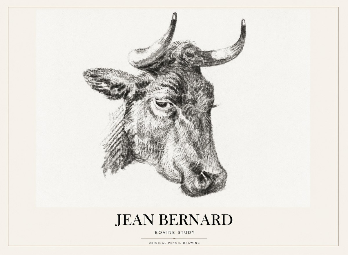 Jean Bernard Bovine Study I No1 - Plakat