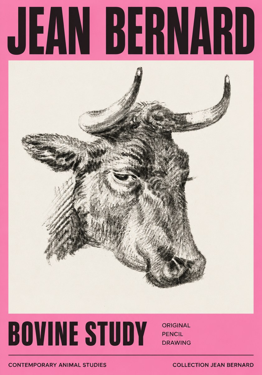 Jean Bernard Bovine Study I No3 - Plakat