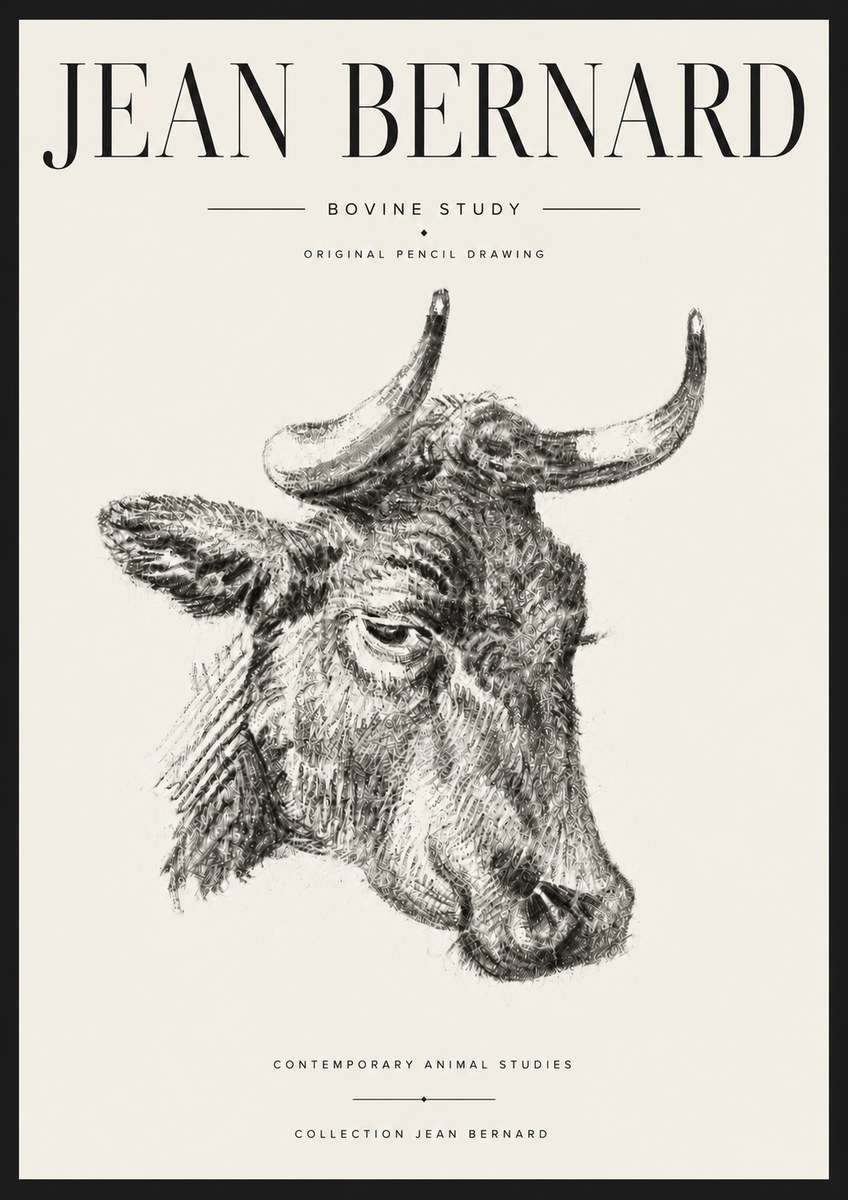 Jean Bernard Bovine Study I No6 - Plakat