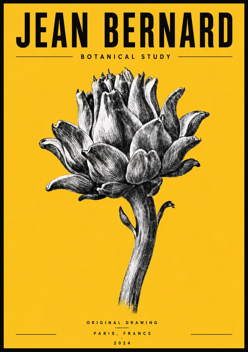 Jean Bernard Botanical Study No6 - Plakat