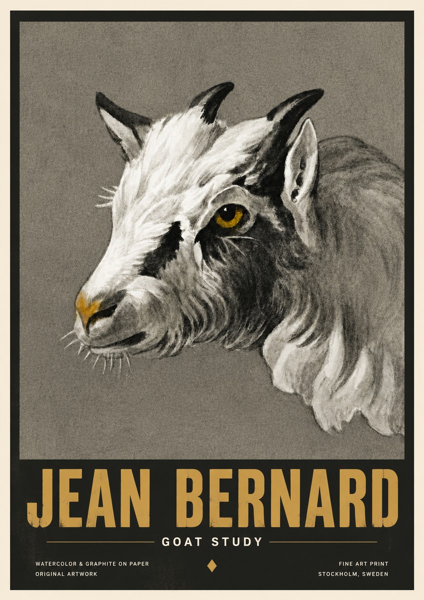 Jean Bernard Goat Study No5 - Plakat