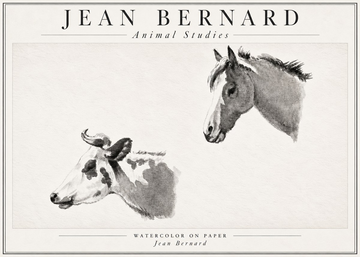 Jean Bernard Animal Studies No4 - Plakat