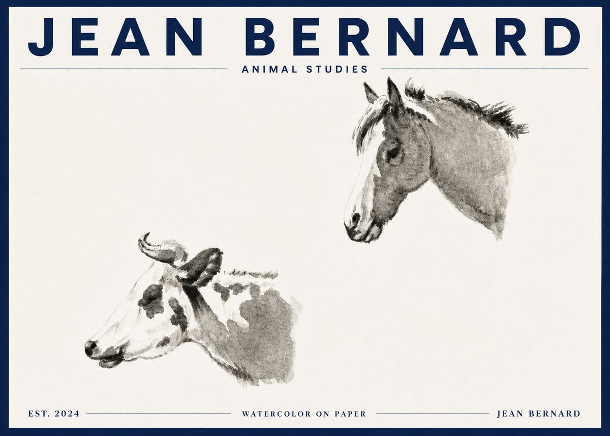 Jean Bernard Animal Studies No5 - Plakat