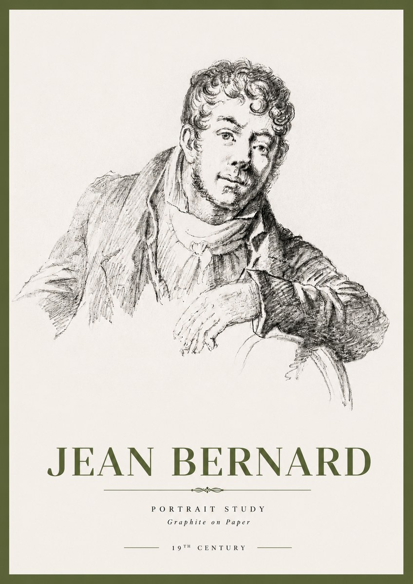 Jean Bernard French Portrait Study No4 - Plakat
