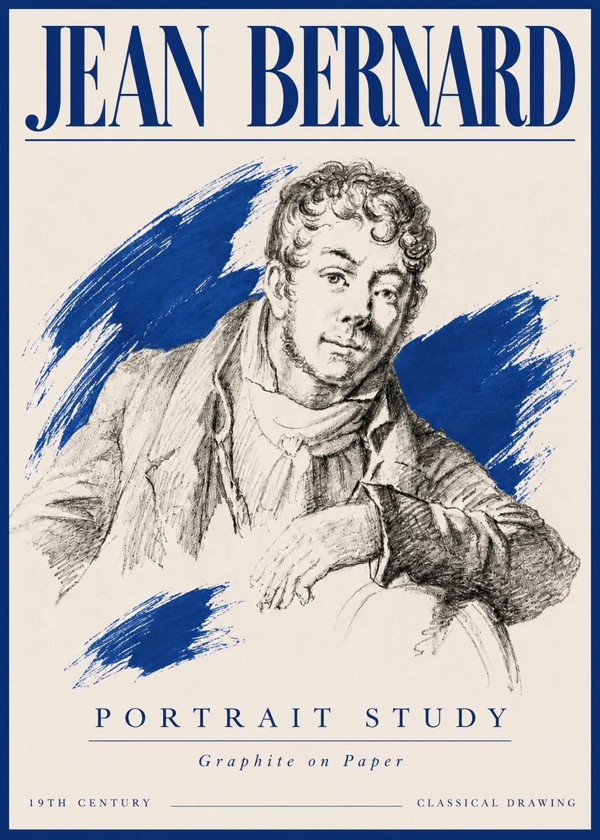 Jean Bernard French Portrait Study No5 - Plakat