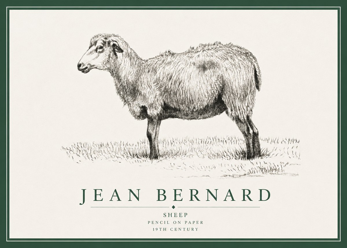 Jean Bernard Sheep No3 - Plakat