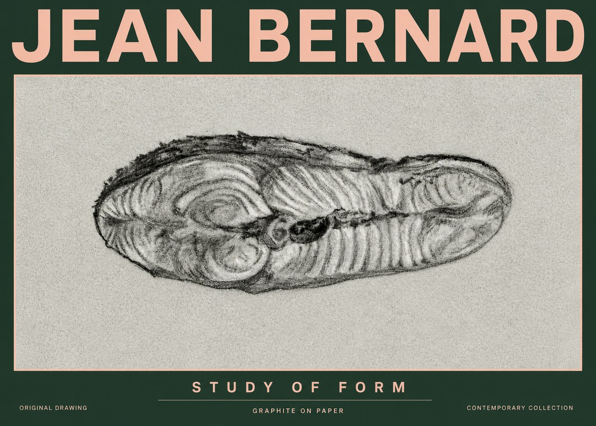 Jean Bernard Study of Form I No6 - Plakat