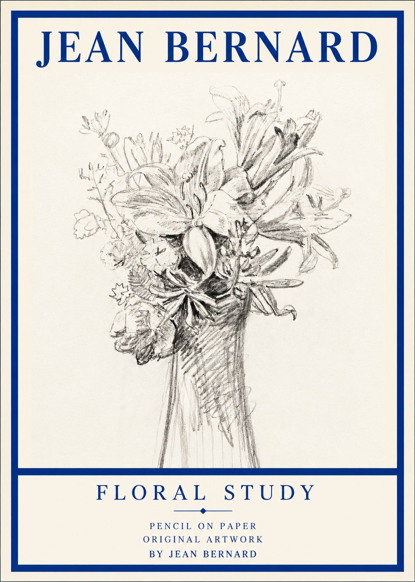 Jean Bernard Bouquet of Lilies No3 - Plakat