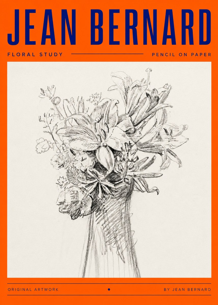 Jean Bernard Bouquet of Lilies No5 - Plakat