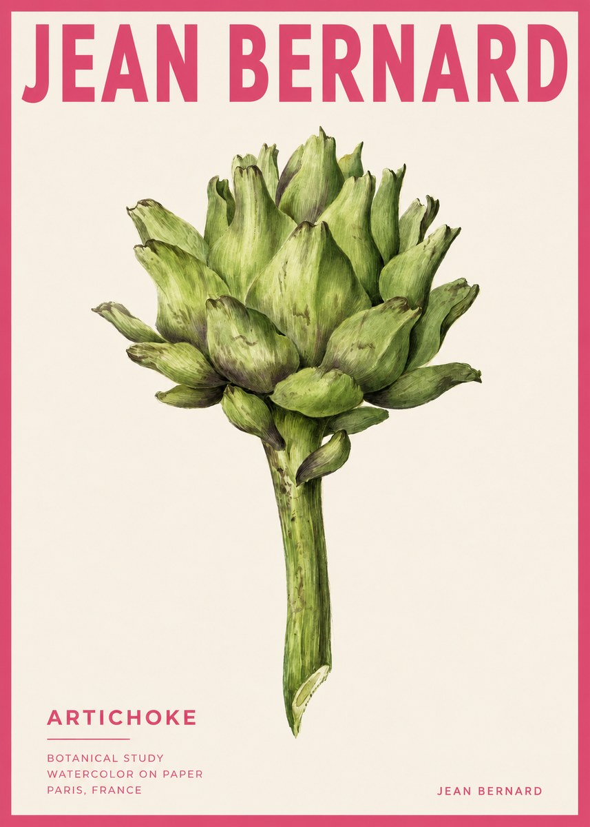 Jean Bernard Green Artichoke No4 - Plakat