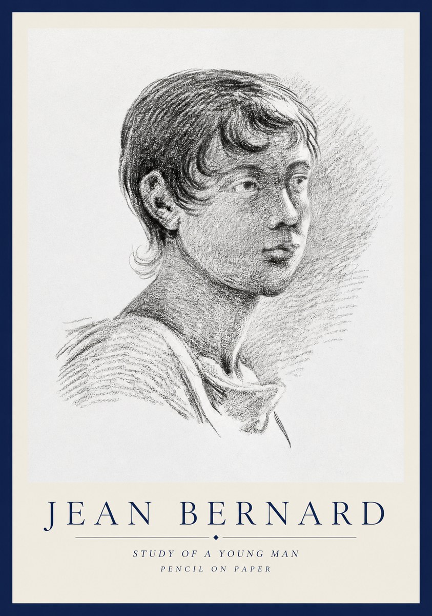 Jean Bernard Study of a Young Boy No3 - Plakat