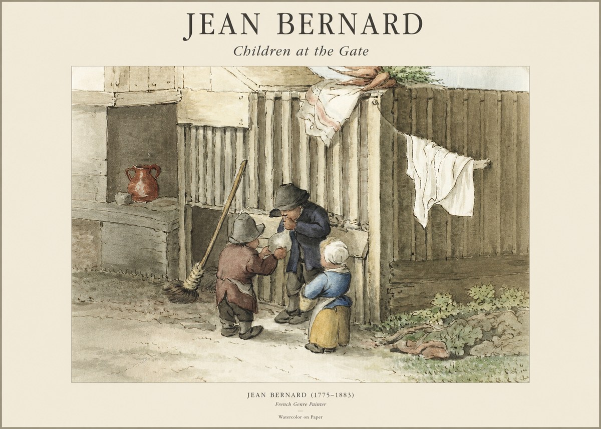 Jean Bernard Children at the Gate No1 - Plakat
