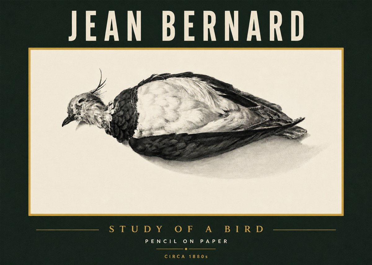 Jean Bernard Study of a Bird II No5 - Plakat