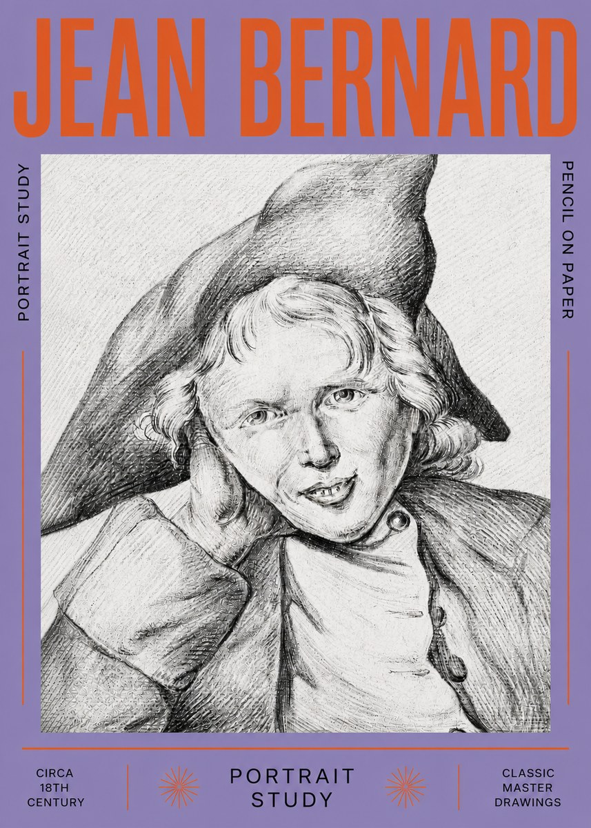 Jean Bernard Portrait Study VII No5 - Plakat