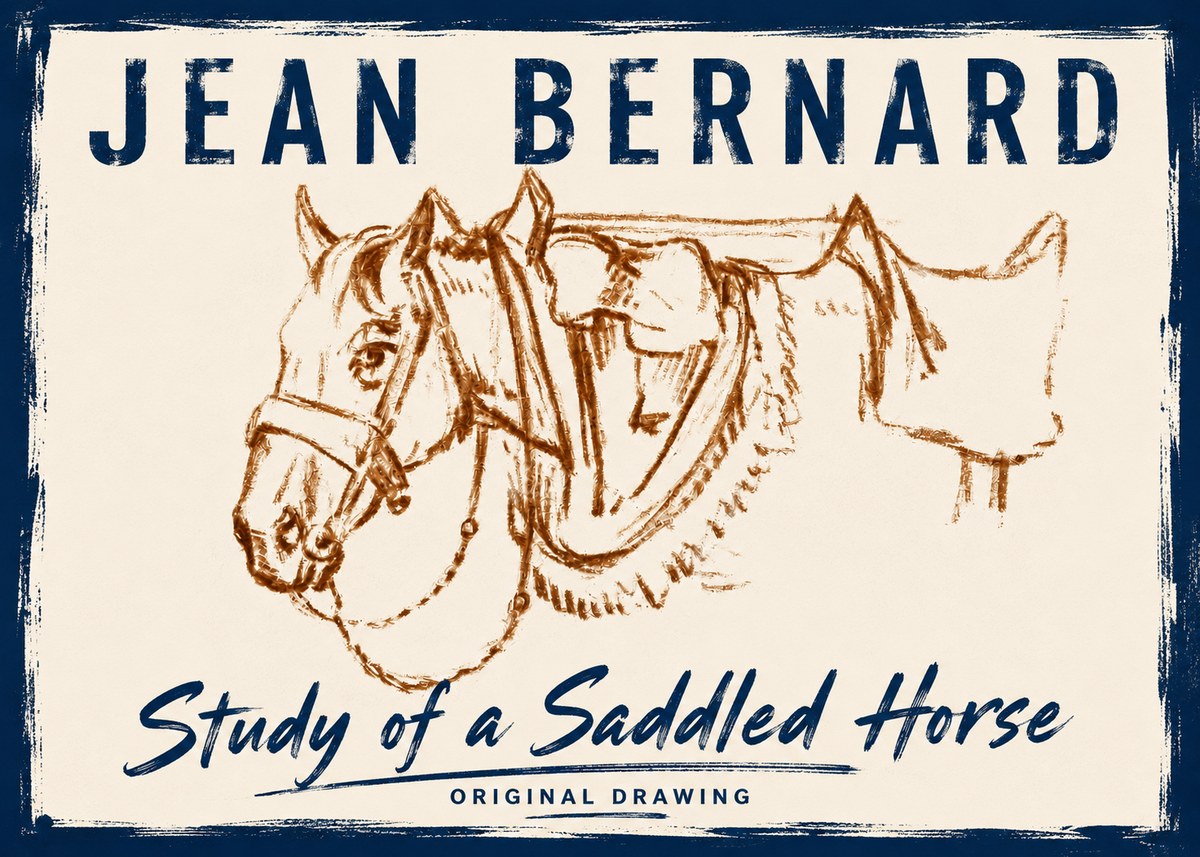 Jean Bernard Study of a Horse VII No6 - Plakat