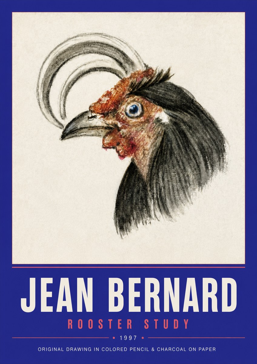 Jean Bernard Rooster Study No2 - Plakat