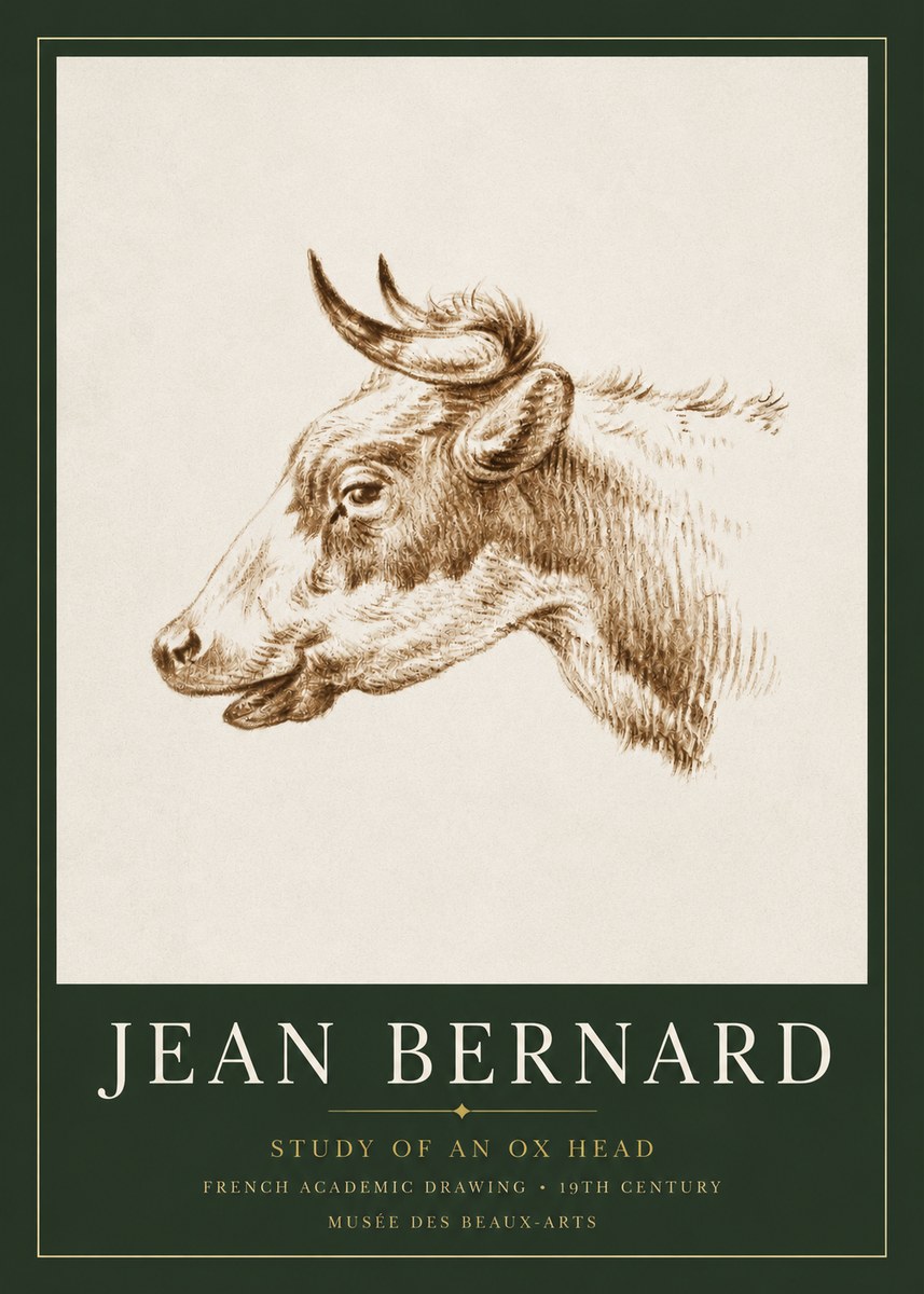Jean Bernard Bovine Study II No5 - Plakat
