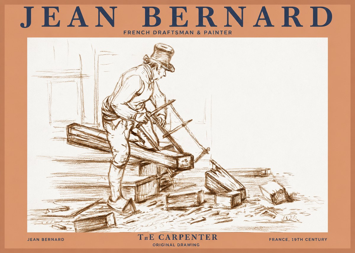 Jean Bernard The Carpenter No2 - Plakat