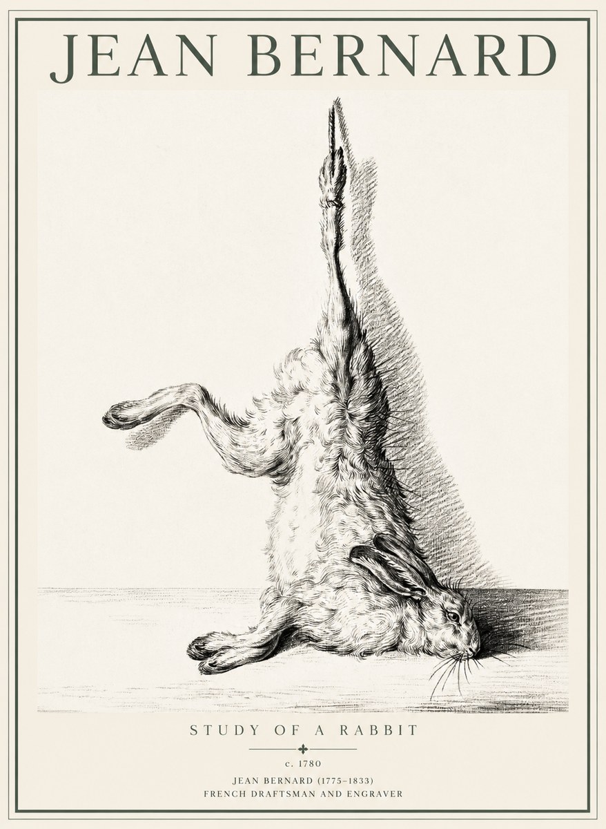 Jean Bernard The Dancing Hare No5 - Plakat