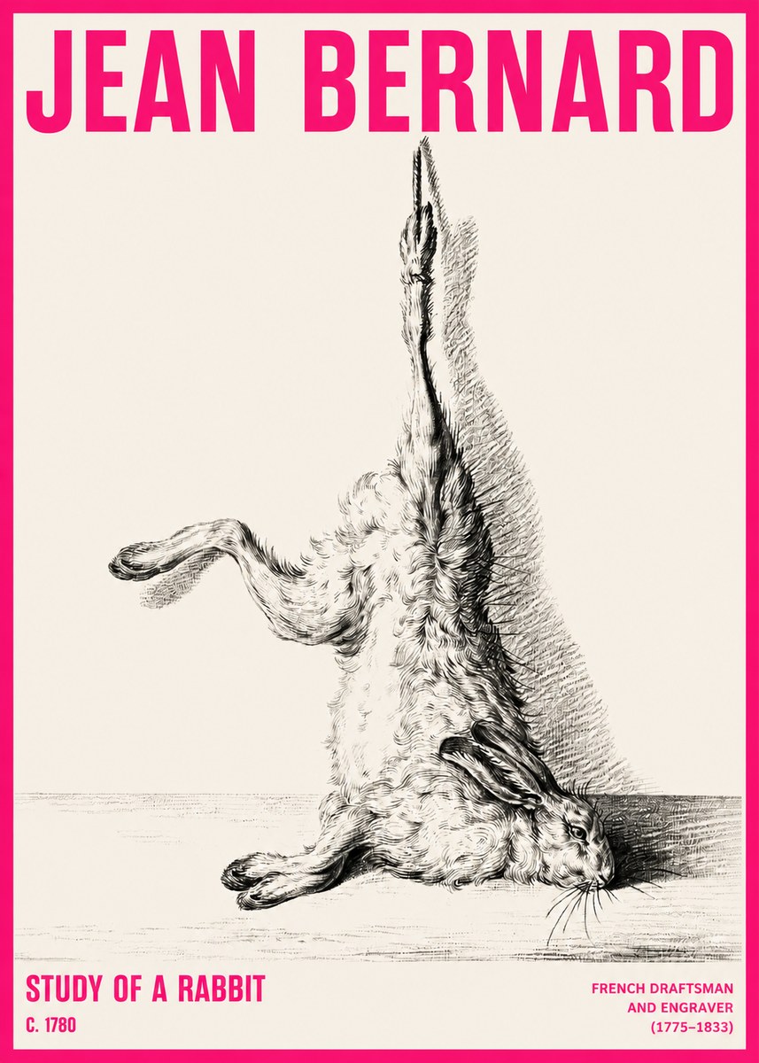 Jean Bernard The Dancing Hare No6 - Plakat