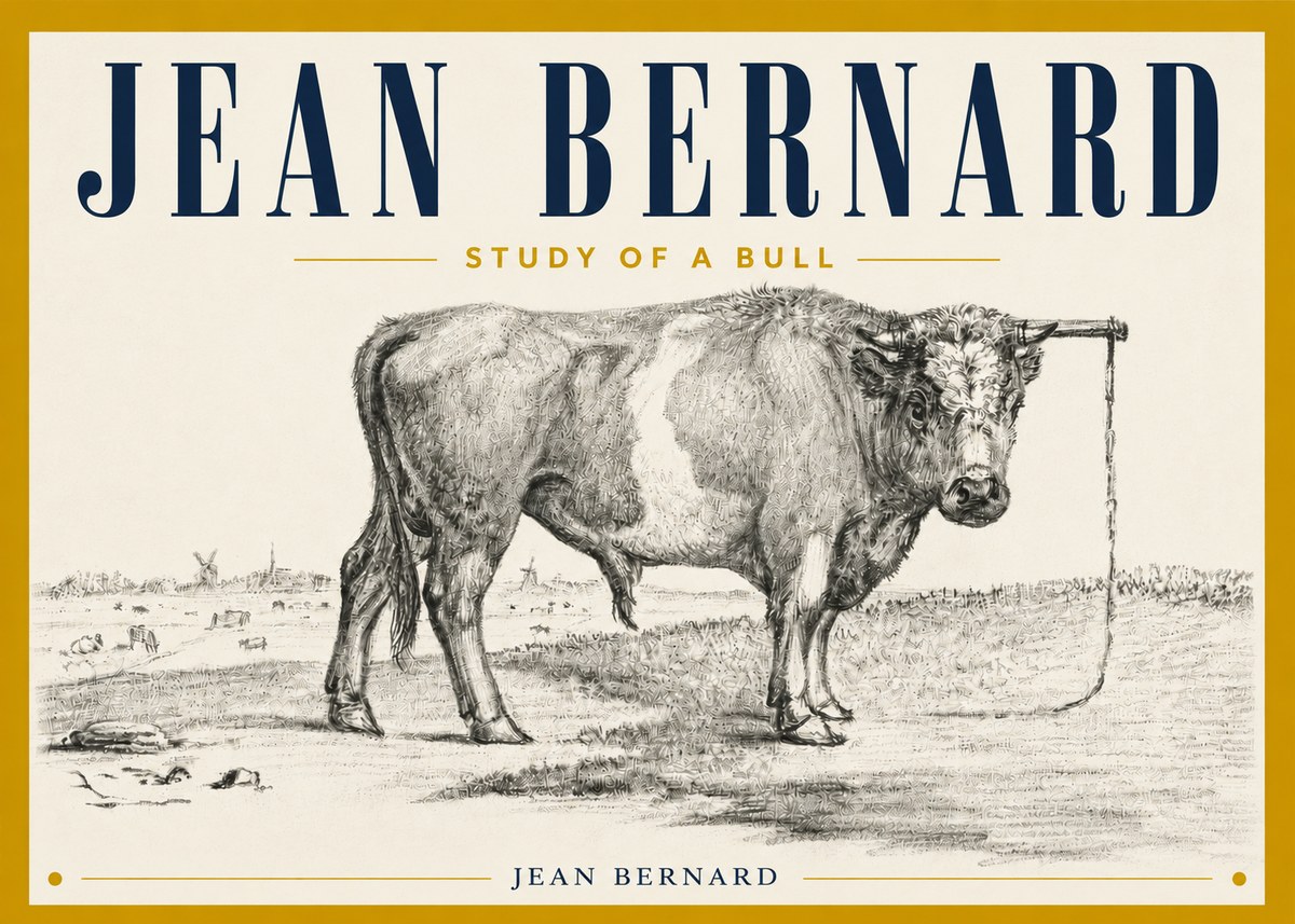 Jean Bernard Study of a Bull III No4 - Plakat