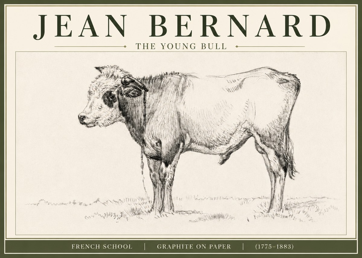 Jean Bernard The Young Bull No3 - Plakat