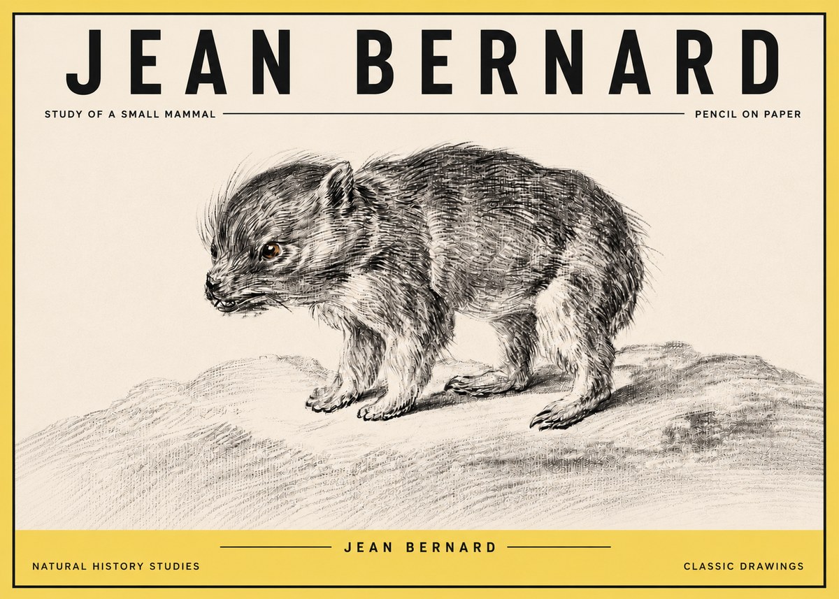 Jean Bernard Study of a Small Mammal No4 - Plakat