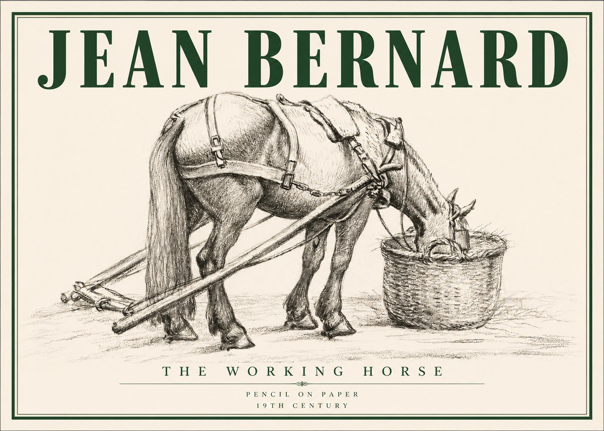 Jean Bernard The Working Horse No3 - Plakat