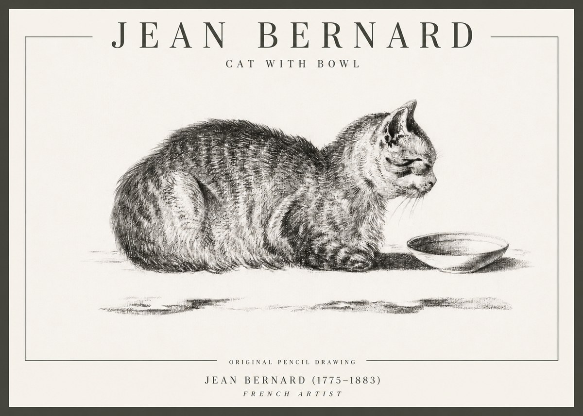 Jean Bernard The Cat No5 - Plakat