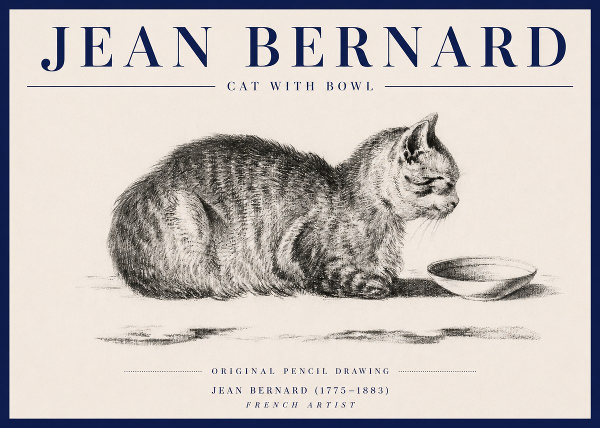 Jean Bernard The Cat No6 - Plakat