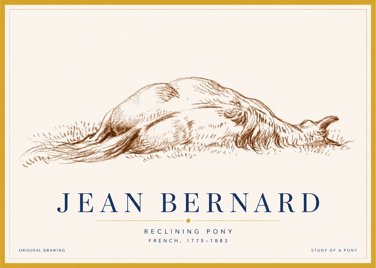 Jean Bernard Horse Study II No5 - Plakat