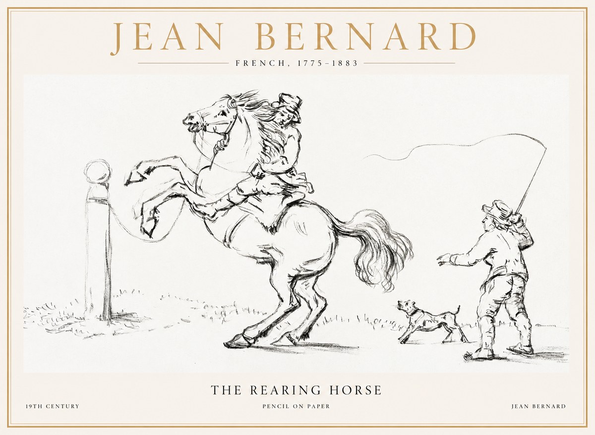 Jean Bernard The Rearing Horse I No1 - Plakat