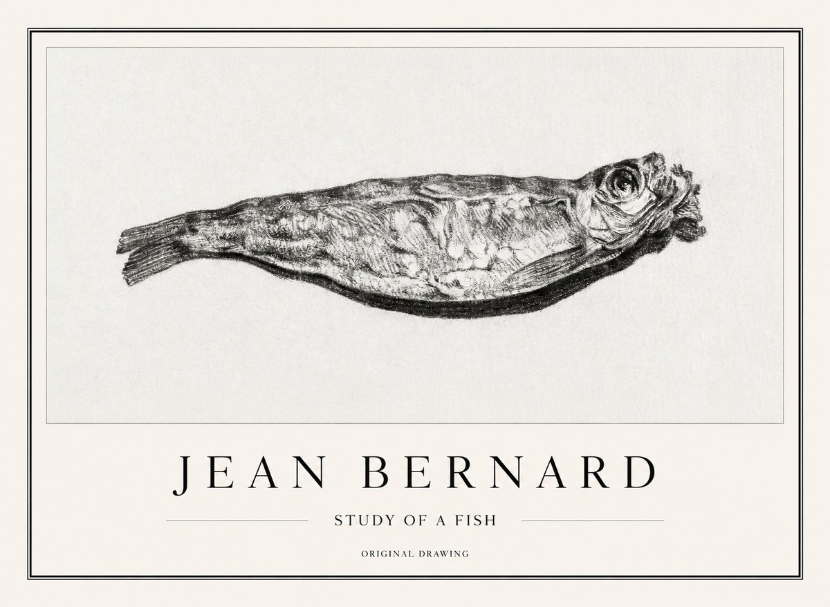 Jean Bernard Study of a Fish V No1 - Plakat